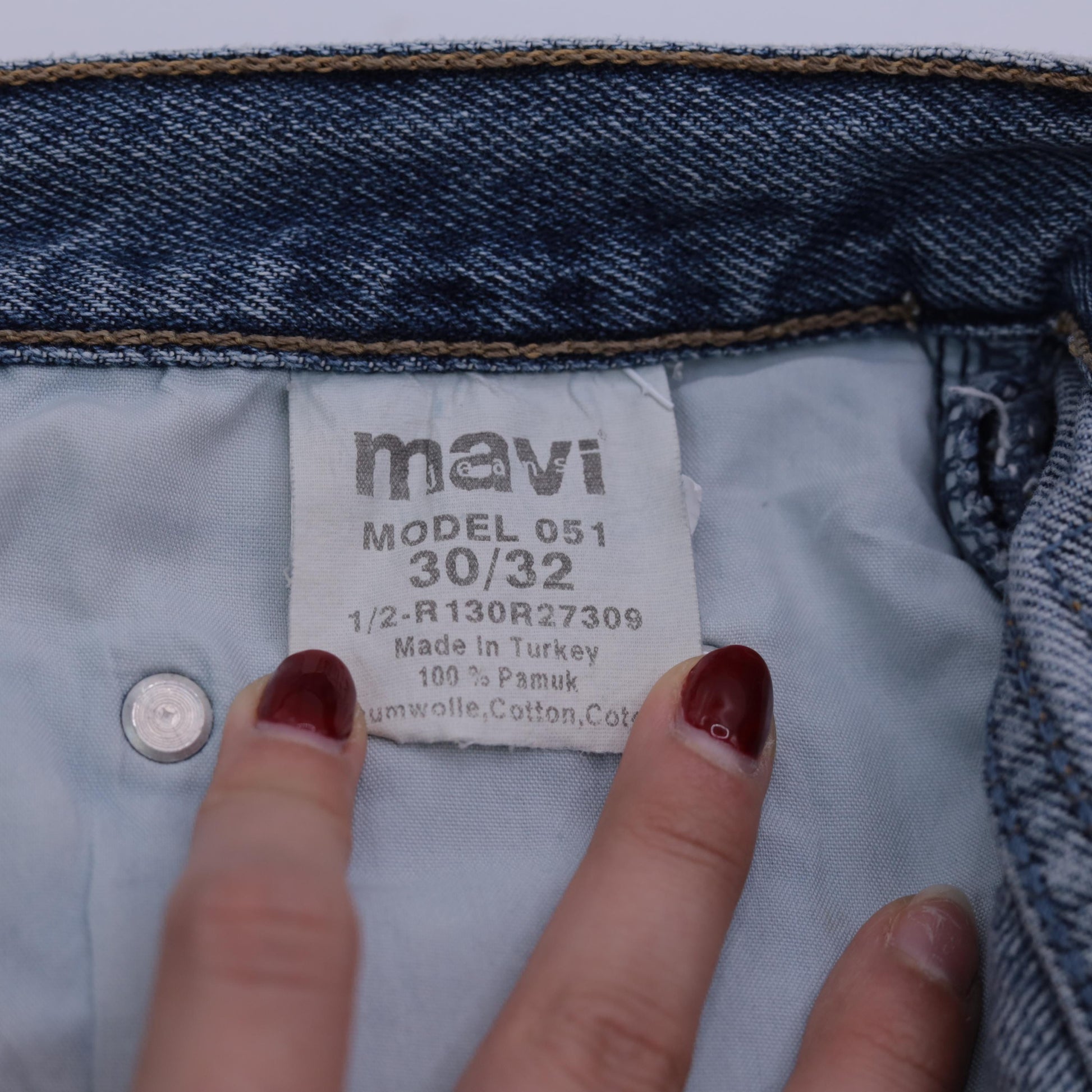 Y2K Mavi High-Waisted Denim Bermuda Shorts Blue Jean Small