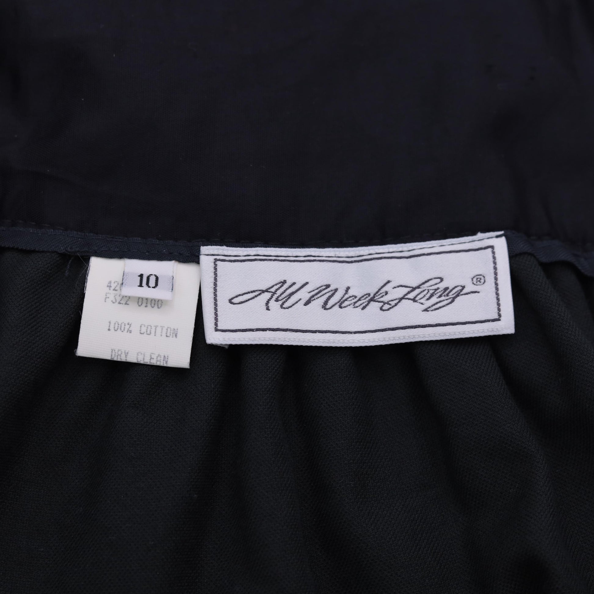 90s Floral Paisley Cotton Maxi Skirt Black Blue High Waist Small