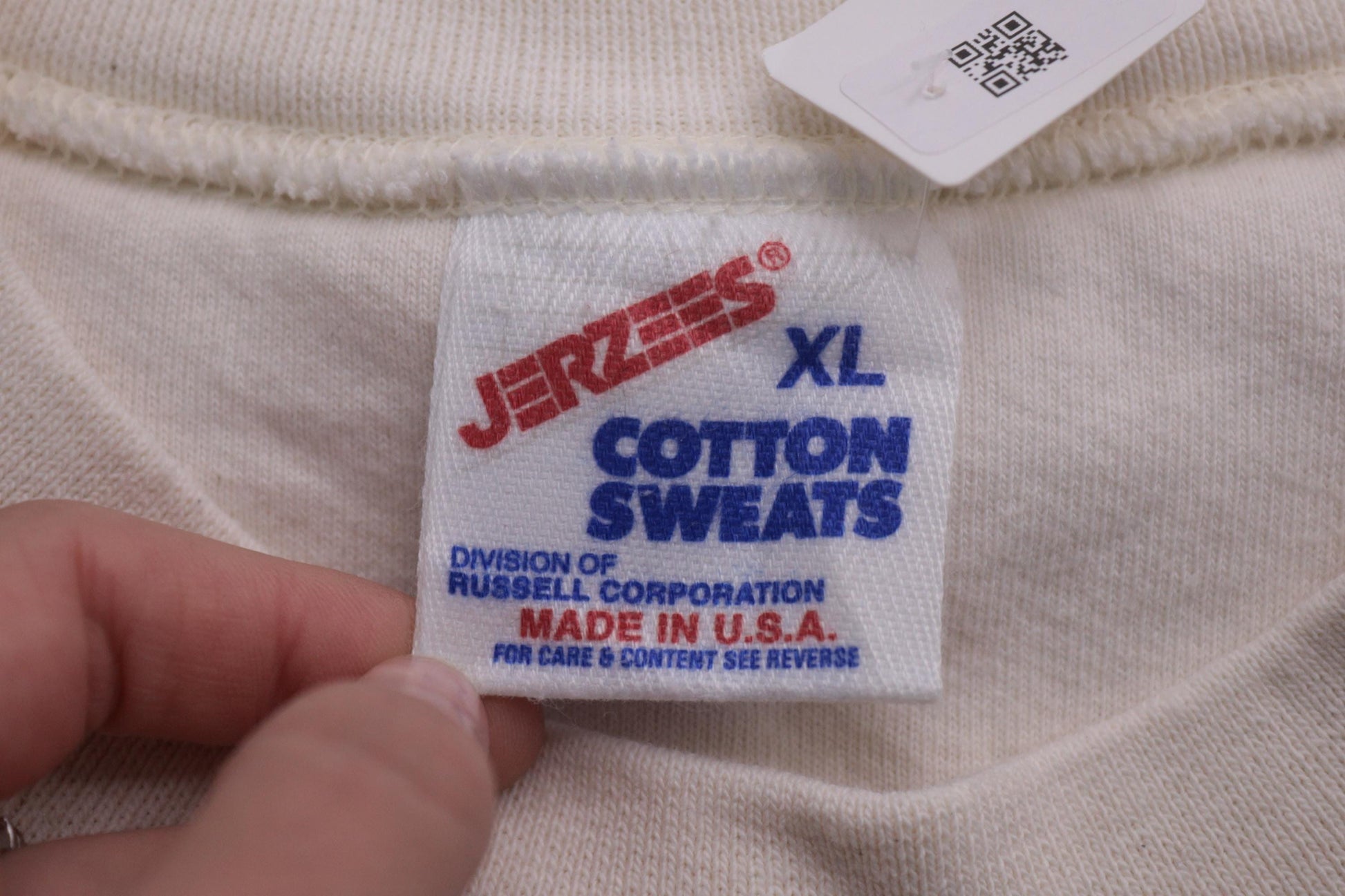 90s American Red Cross Jerzees Sweatshirt Cream Graphic Extra Large XXL