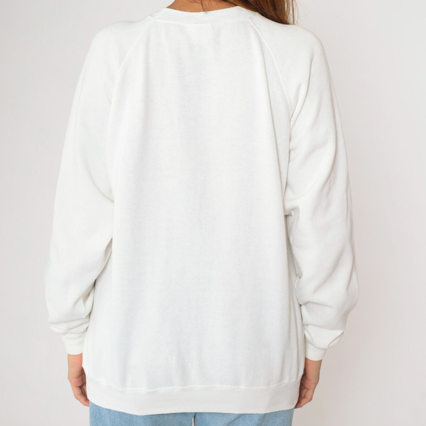 90s Charleston South Carolina Egret Graphic Sweatshirt White Raglan Medium