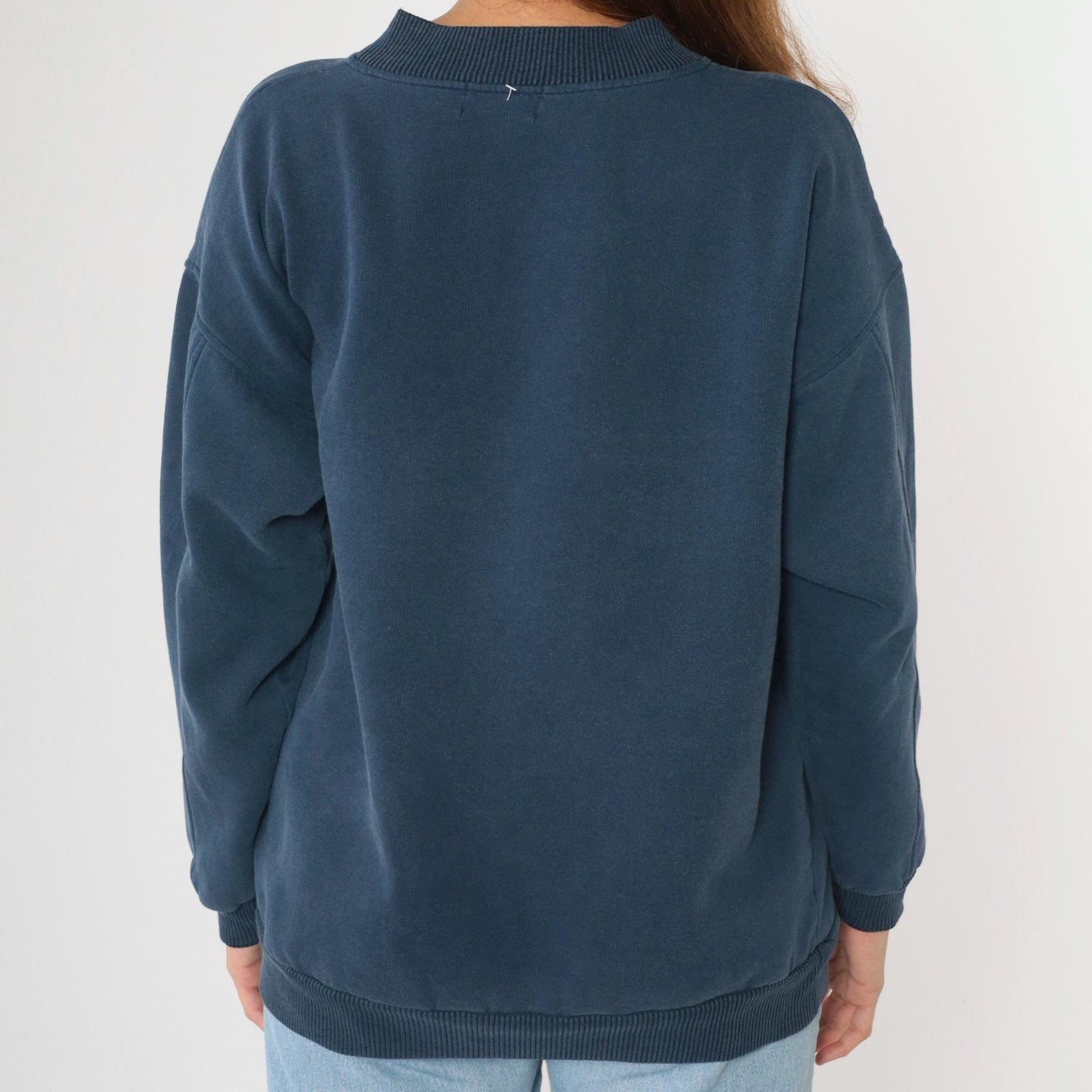 90s Australian Basketball Sweatshirt Navy Kangaroo Graphic Crewneck Large L