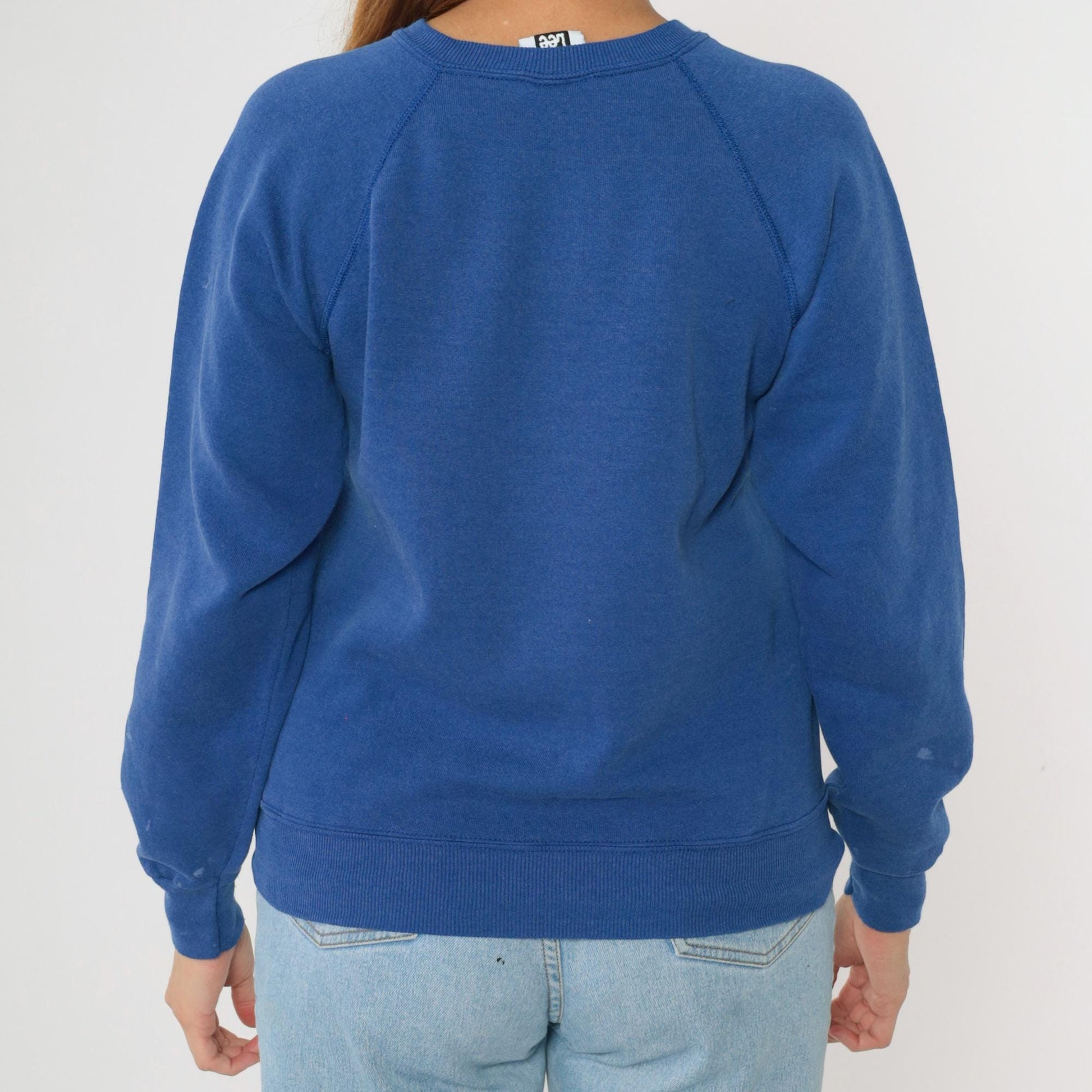 90s Monterey California Sailboat Sweatshirt Lee Blue Raglan Crewneck Small