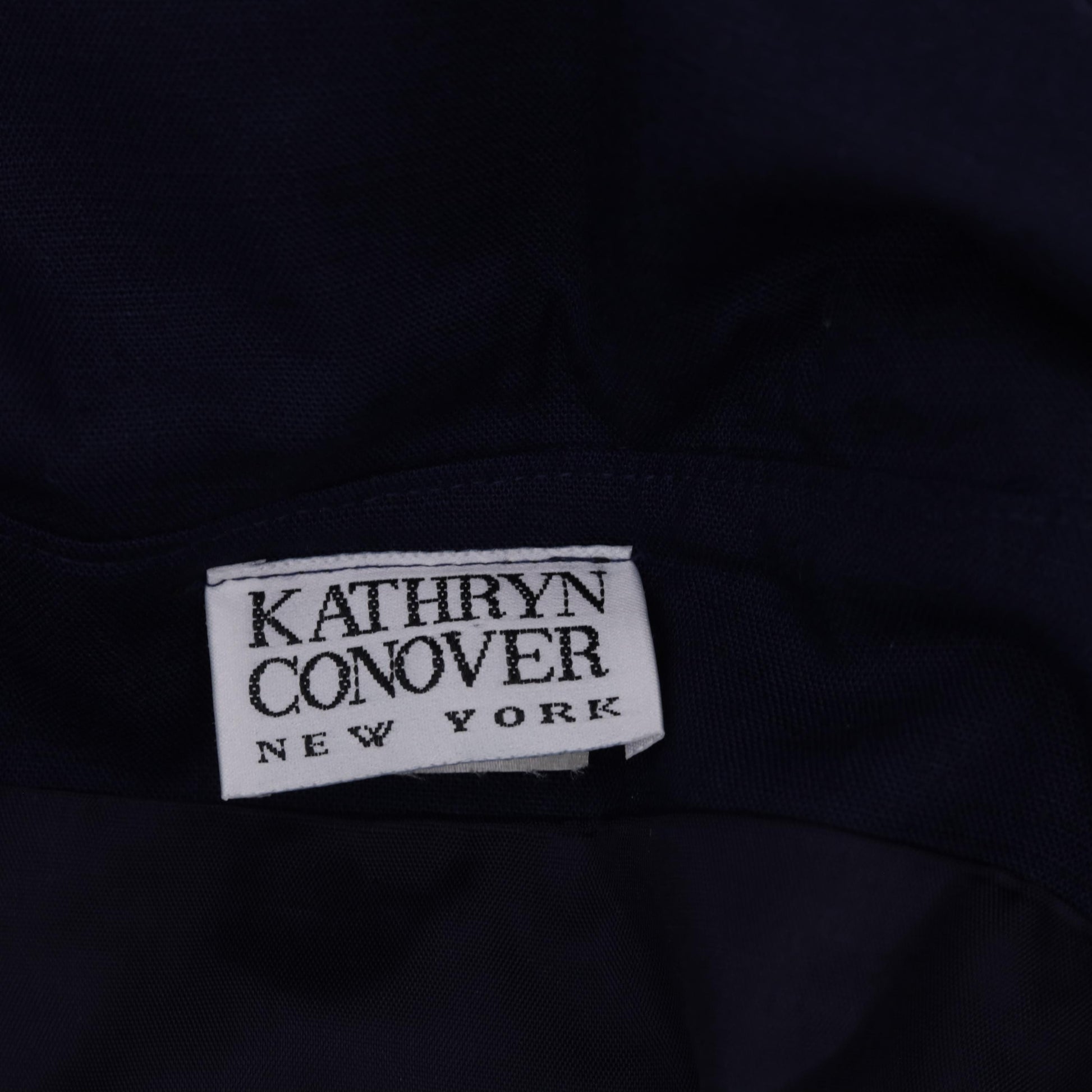 80s Kathryn Conover Navy Portrait Collar Mini Dress Double-Breasted Small 6
