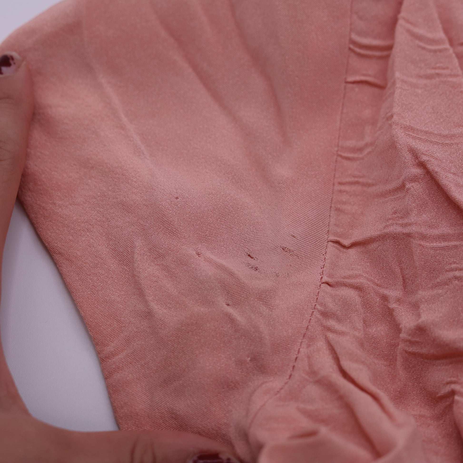 1940s Peach Party Dress Scalloped Bodice Ruched Waist Midi Extra Small