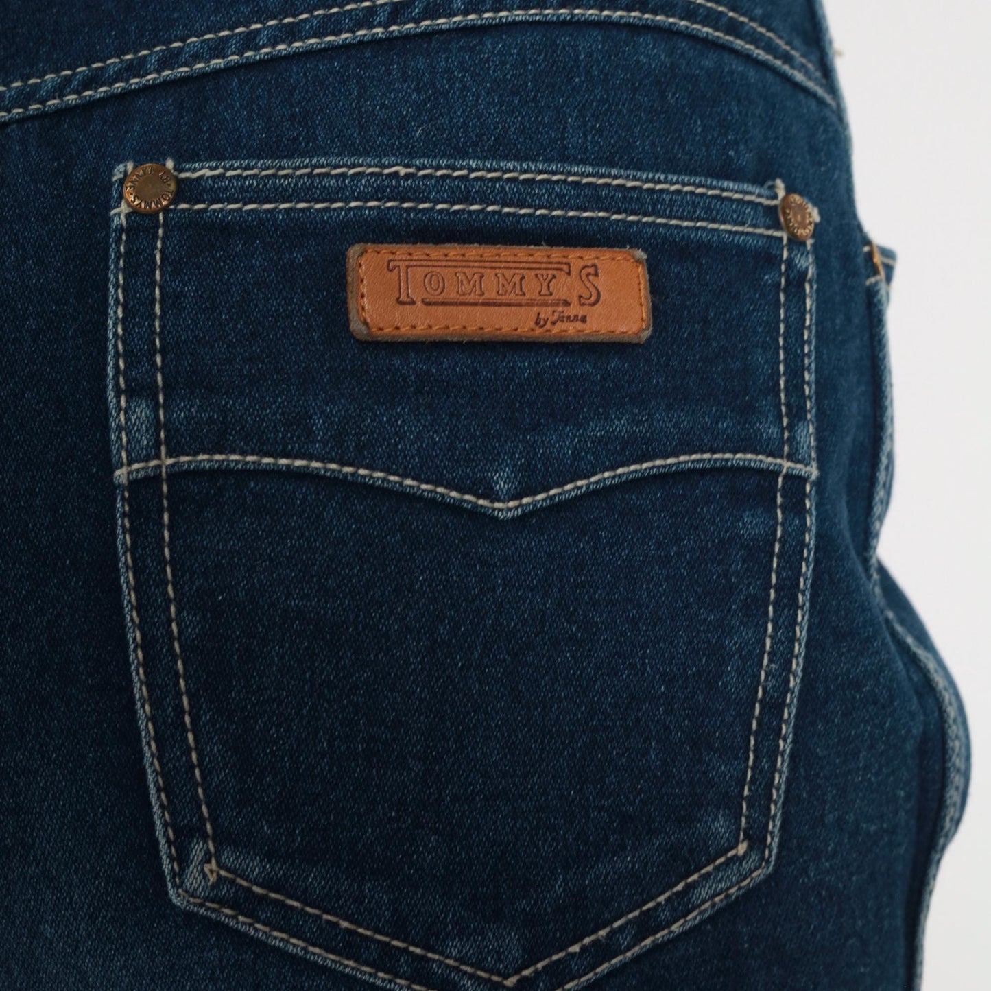 80s Tommy's Dark Wash High-Waist Straight Ankle Jeans Small S