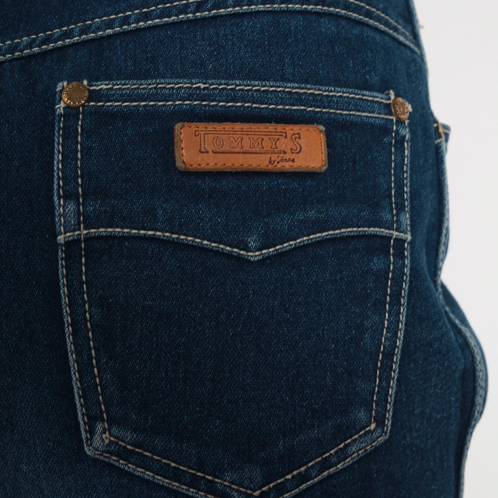 80s Tommy's Dark Wash High-Waist Straight Ankle Jeans Small S