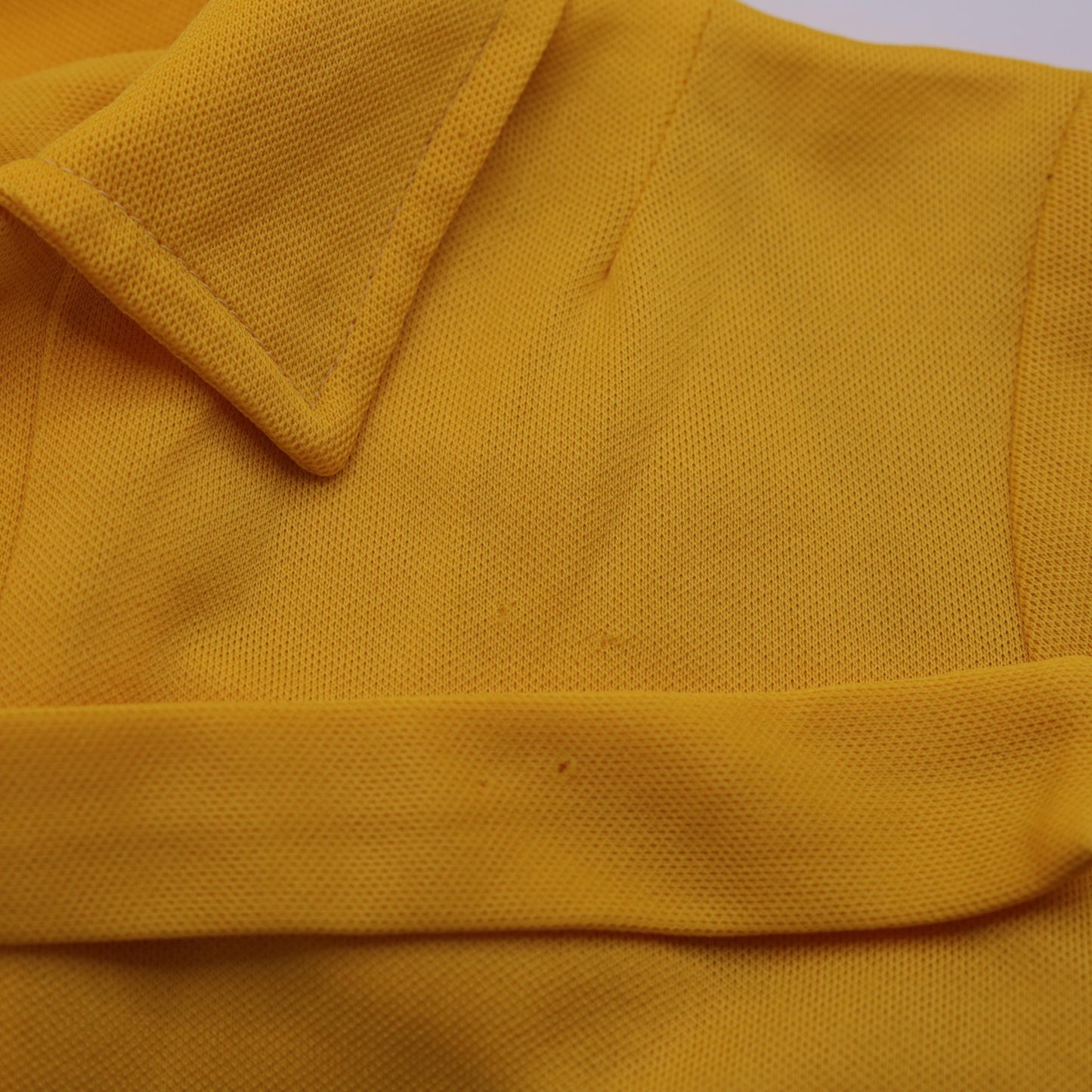 60s Mod Yellow Shift Dress Button Front Knee Length Medium M