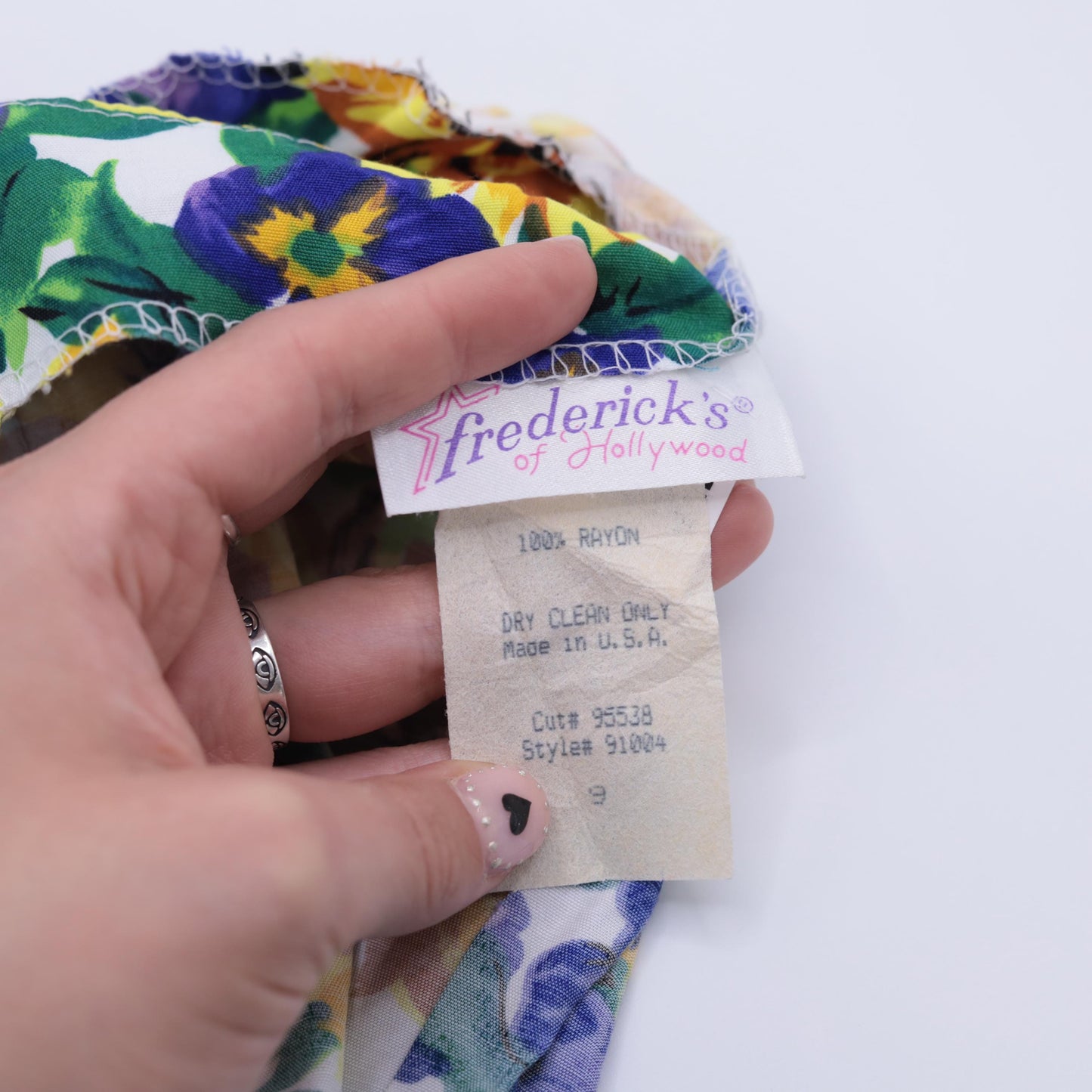 90s Fredericks of Hollywood Floral Halter Mini Dress Sunflower Wrap Medium