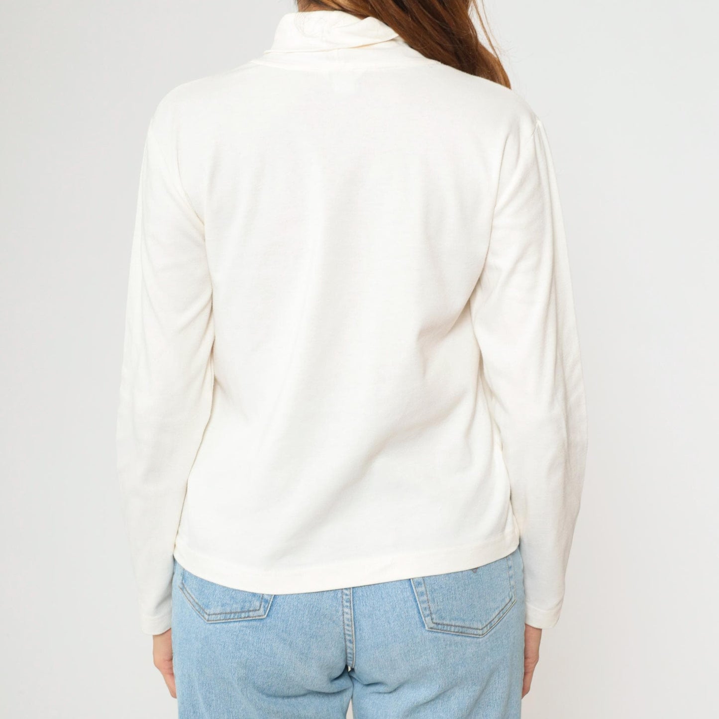 00s Christopher & Banks Off-White Turtleneck Long Sleeve Top Medium M