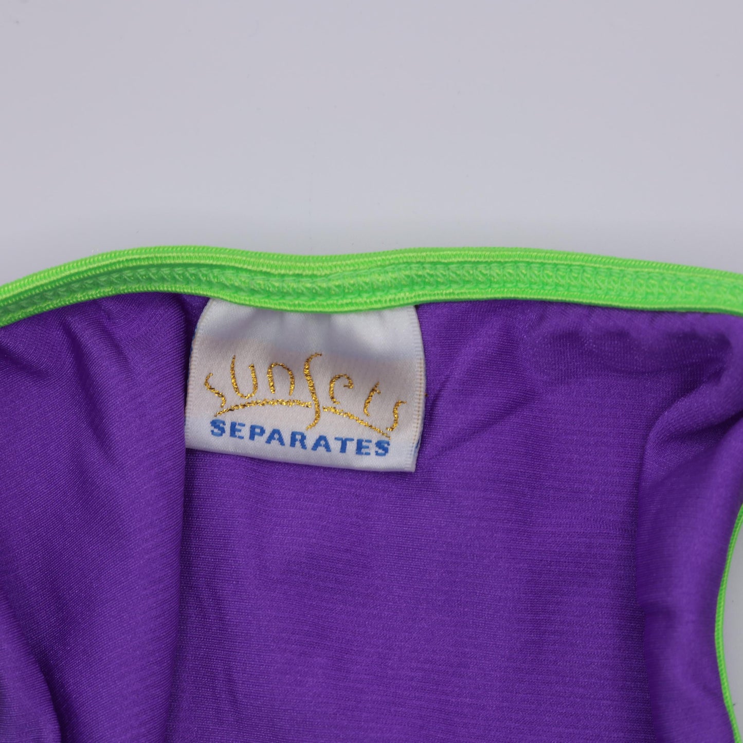 90s Sunsets Separates Bikini Set Purple Halter Underwire High Cut Small
