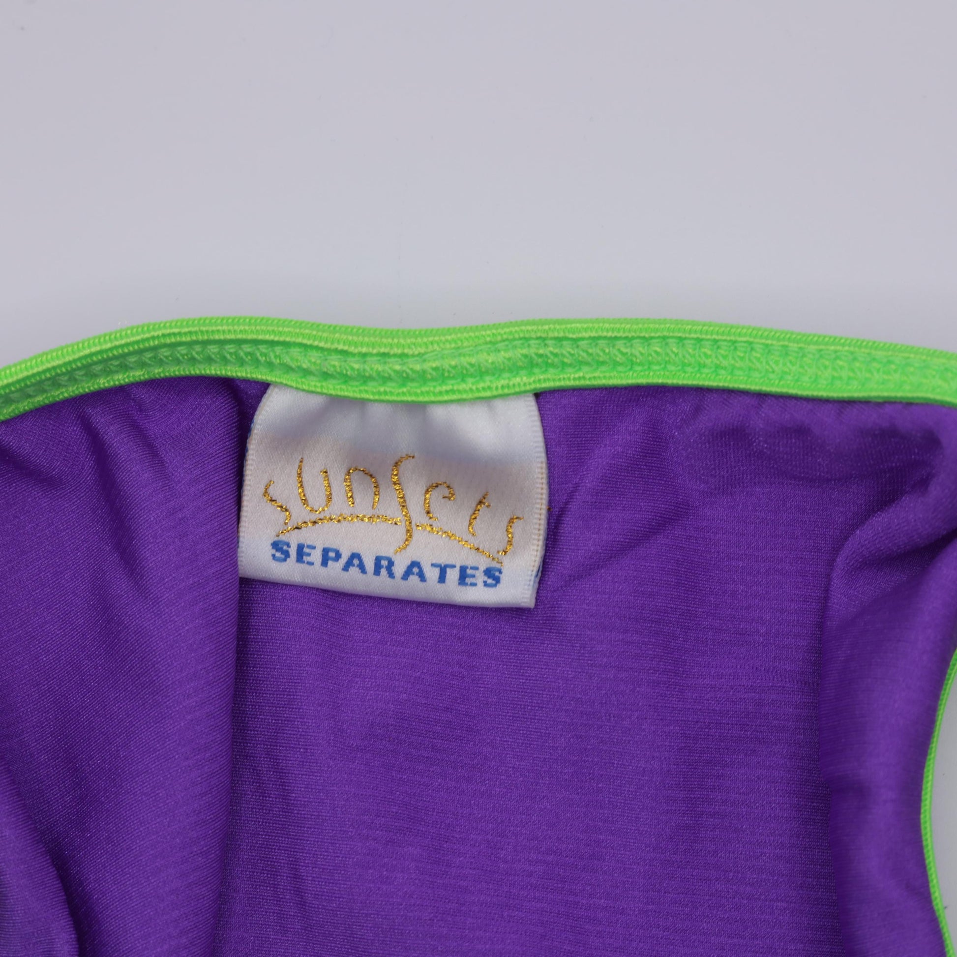 90s Sunsets Separates Bikini Set Purple Halter Underwire High Cut Small