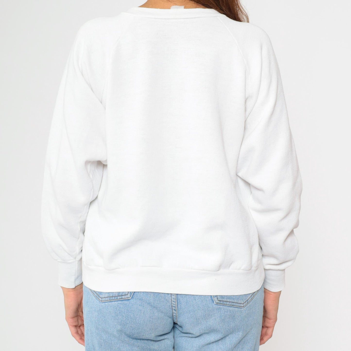 80s Santa Fe Opera Sweatshirt White Graphic Crewneck Raglan Large