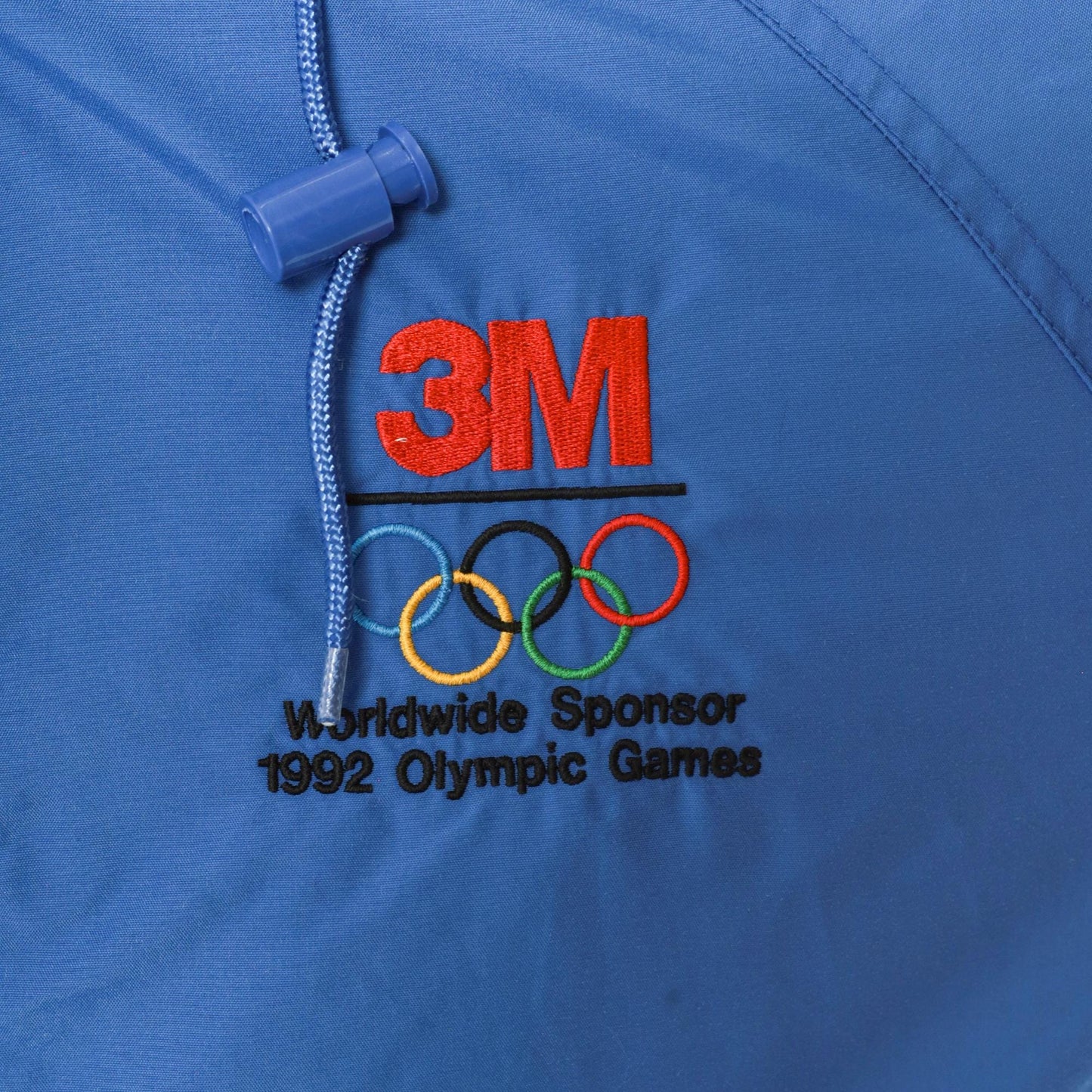 90s Gear for Sports Blue Windbreaker Jacket 3M Nylon Hooded Medium