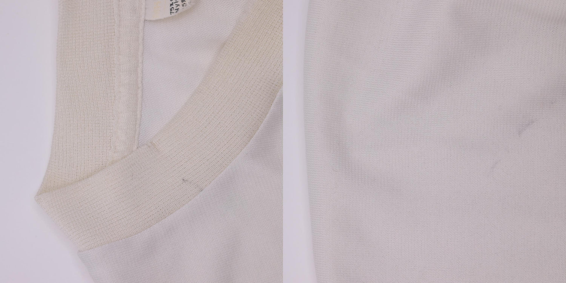 80s Quiana Nylon Blend Plain White Crew Neck T-Shirt Size 40