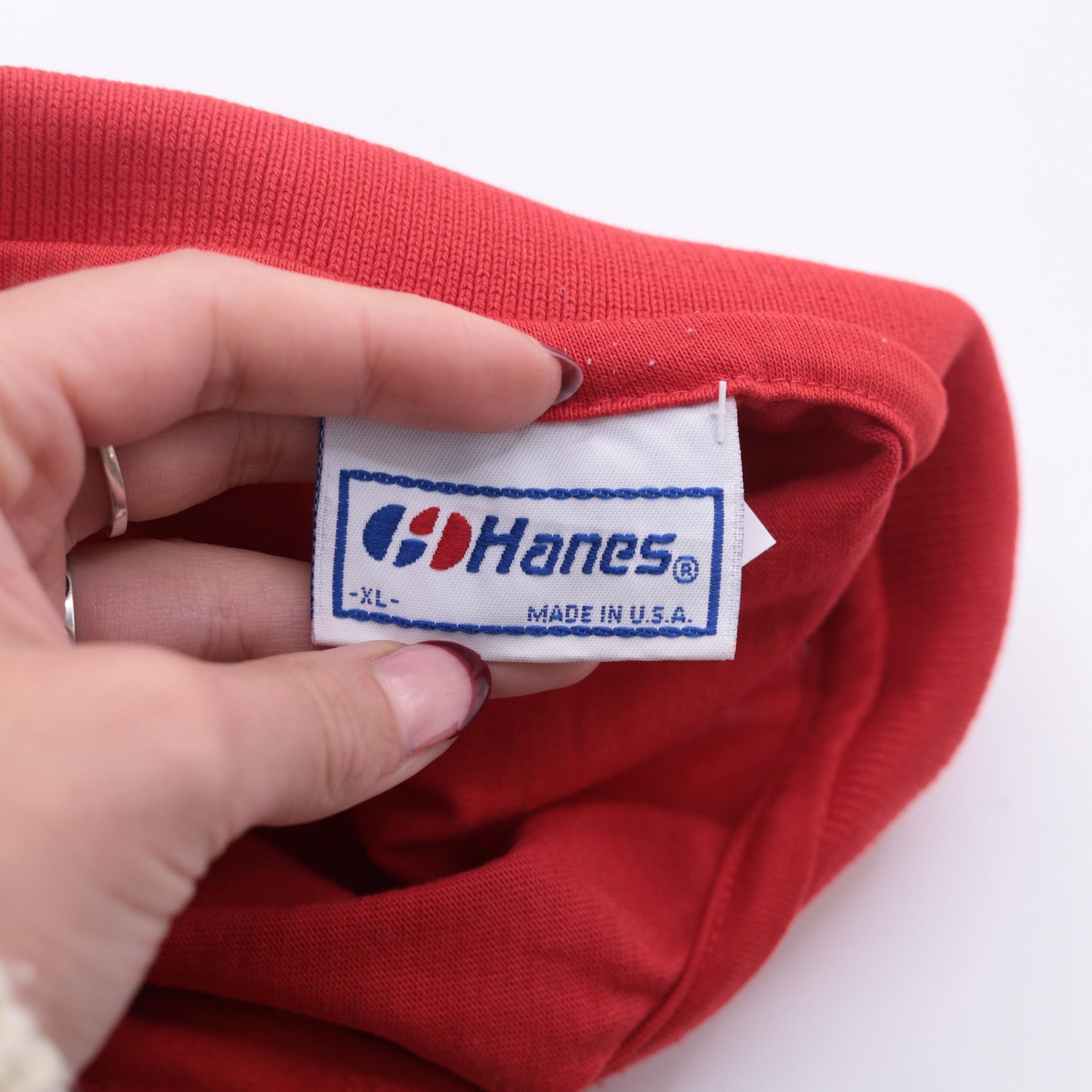 90s Hanes Brody Print Co Logo Polo Shirt Red Extra Large XL