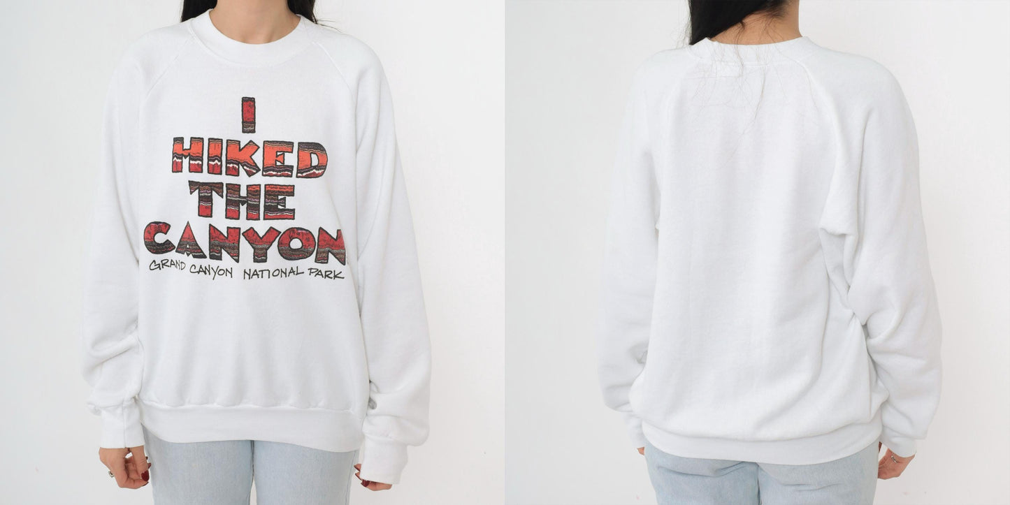 90s Grand Canyon National Park Sweatshirt I Hiked The Canyon Graphic Crewneck Extra Large