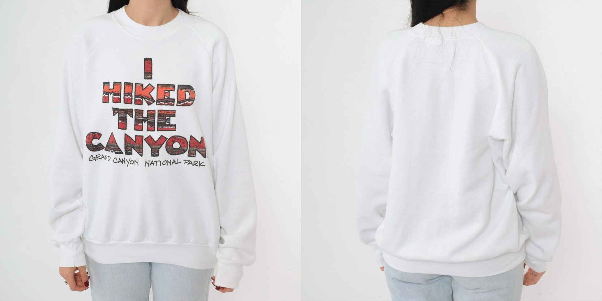 90s Grand Canyon National Park Sweatshirt I Hiked The Canyon Graphic Crewneck Extra Large