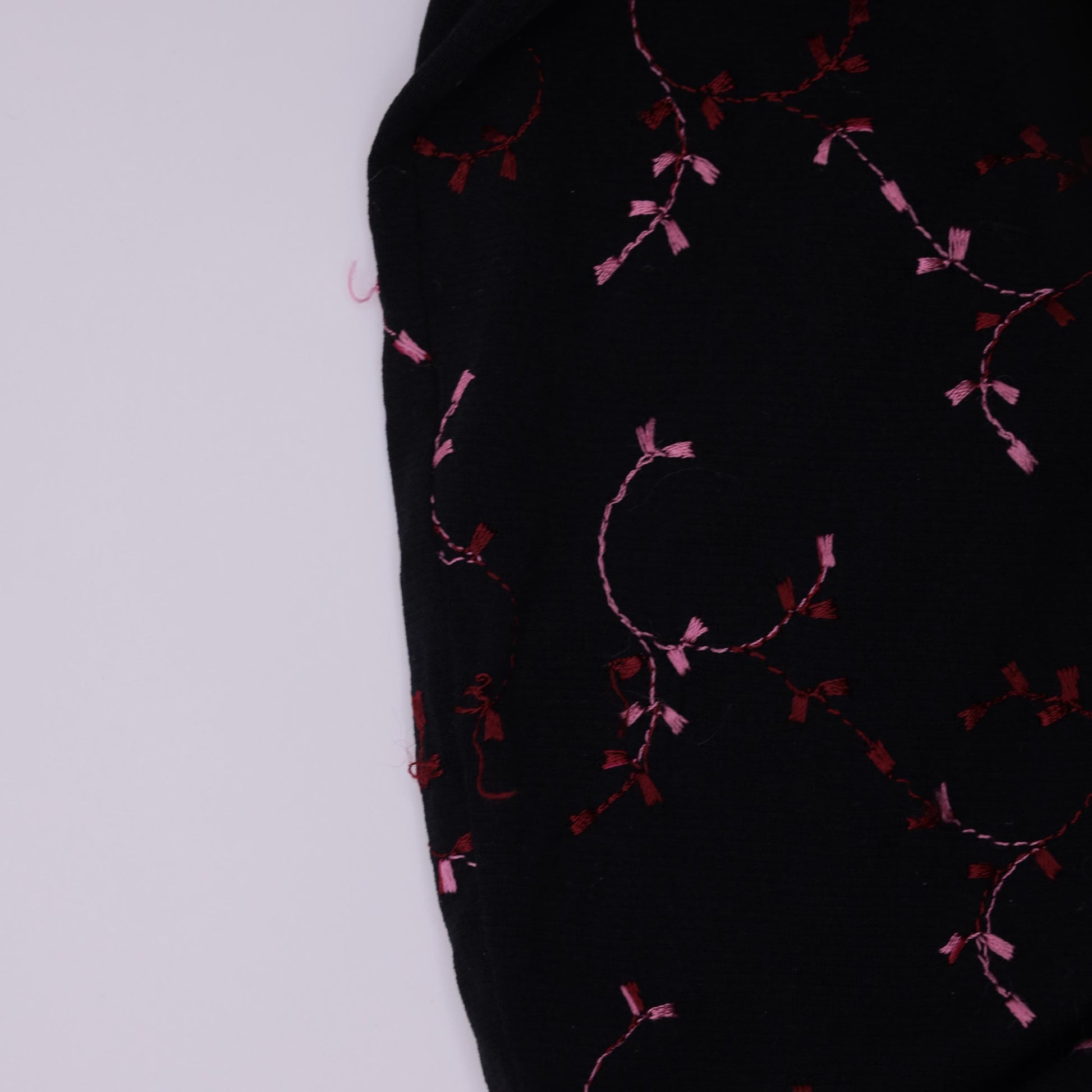 Y2K Fredericks of Hollywood Floral Bodycon Mini Dress Black Spaghetti Strap Extra Small