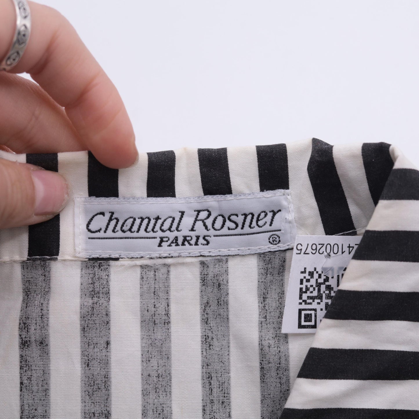 Y2K Black White Striped Shirtdress Knee Length Sleeveless High Waist Extra Small