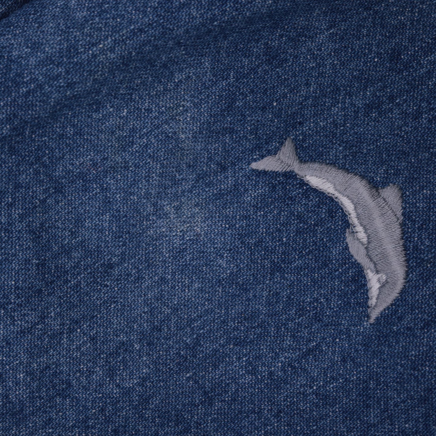 90s Sunbelt Sportswear Embroidered Dolphin Denim Vest Blue Button-Up Medium Large