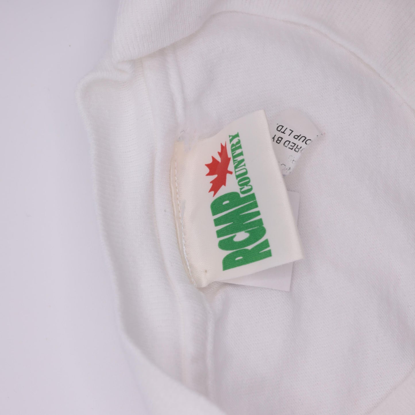 90s RCMP Country Canada Mountie Graphic T-Shirt White Cotton Medium M