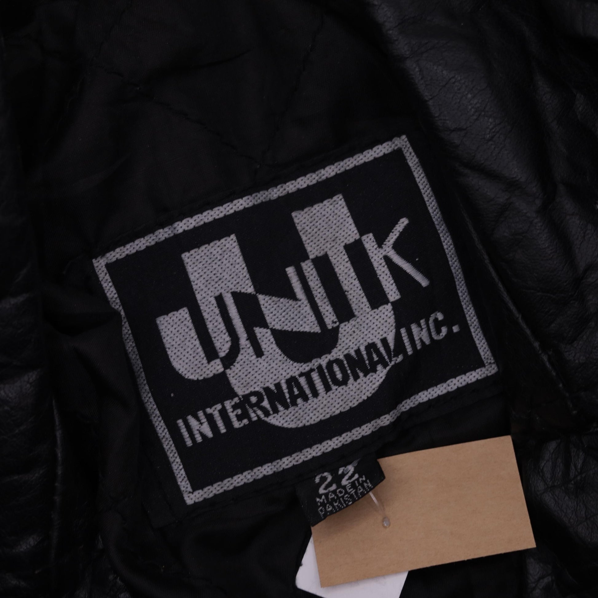 90s Black Leather Biker Jacket Cropped Moto Zip Epaulette Extra Small XS
