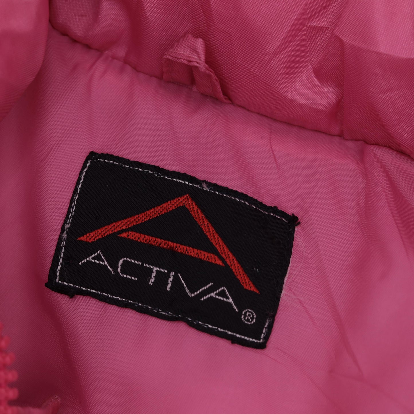 80s Pink Quilted Puffer Ski Jacket Zip-Up Winter Coat Medium