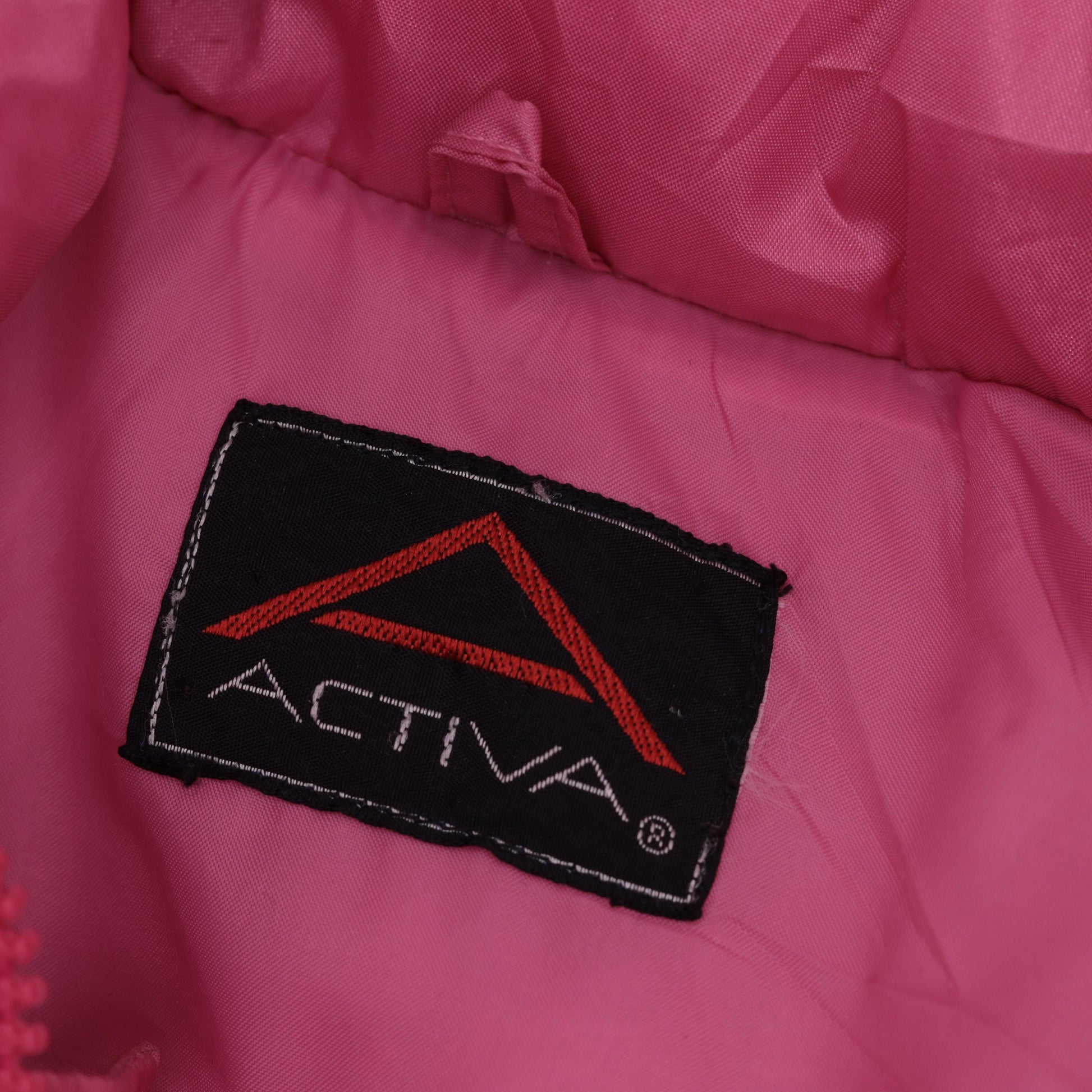 80s Pink Quilted Puffer Ski Jacket Zip-Up Winter Coat Medium