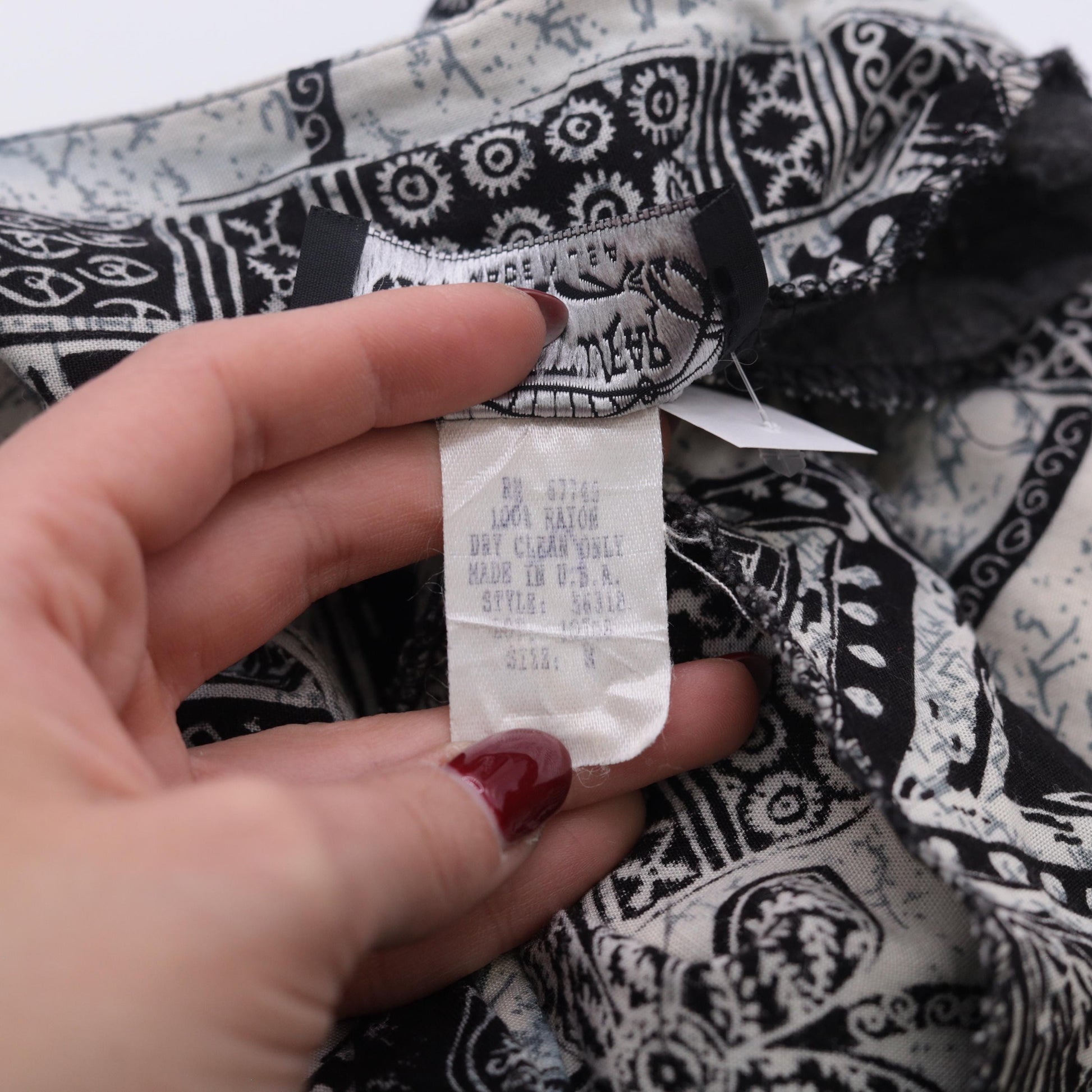 90s Streetusfar Floral Wrap Skirt Black White Striped Mini XS