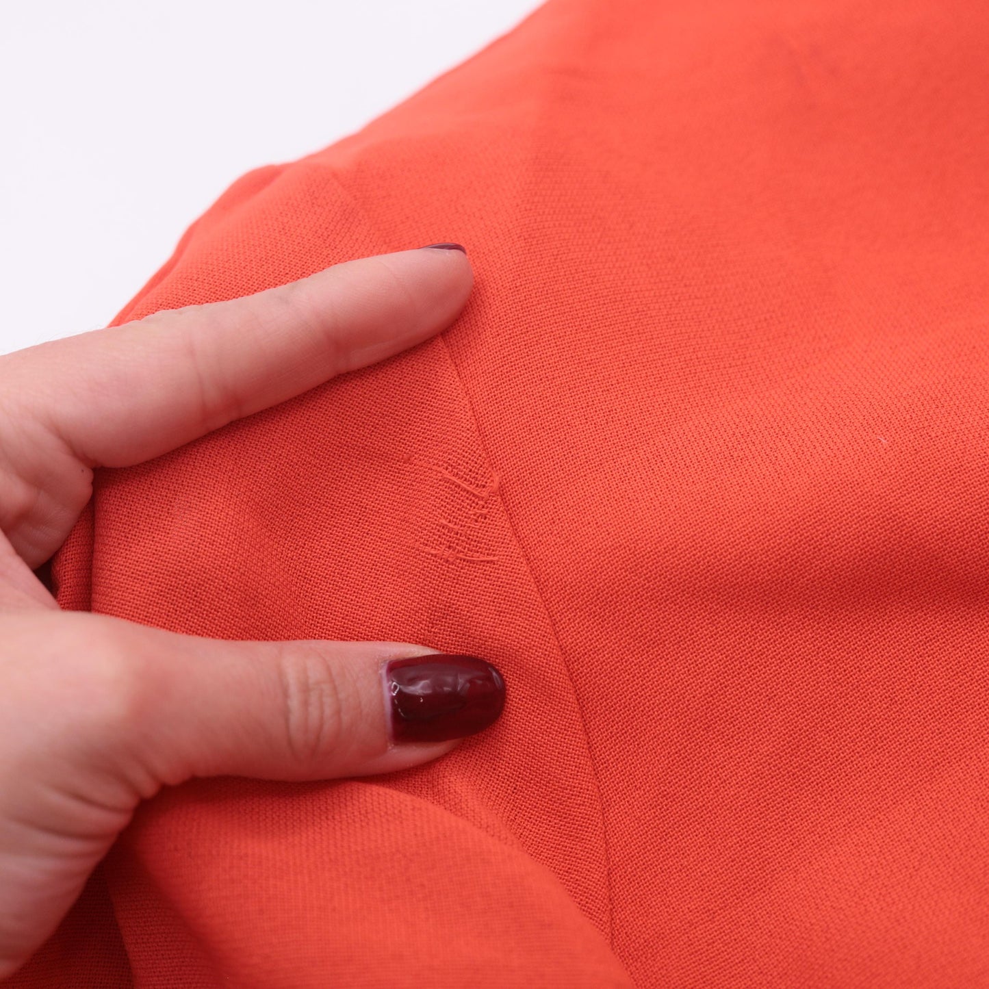 60s Orange Shift Dress Mock Neck Long Sleeve Mini Mod Space Age Small
