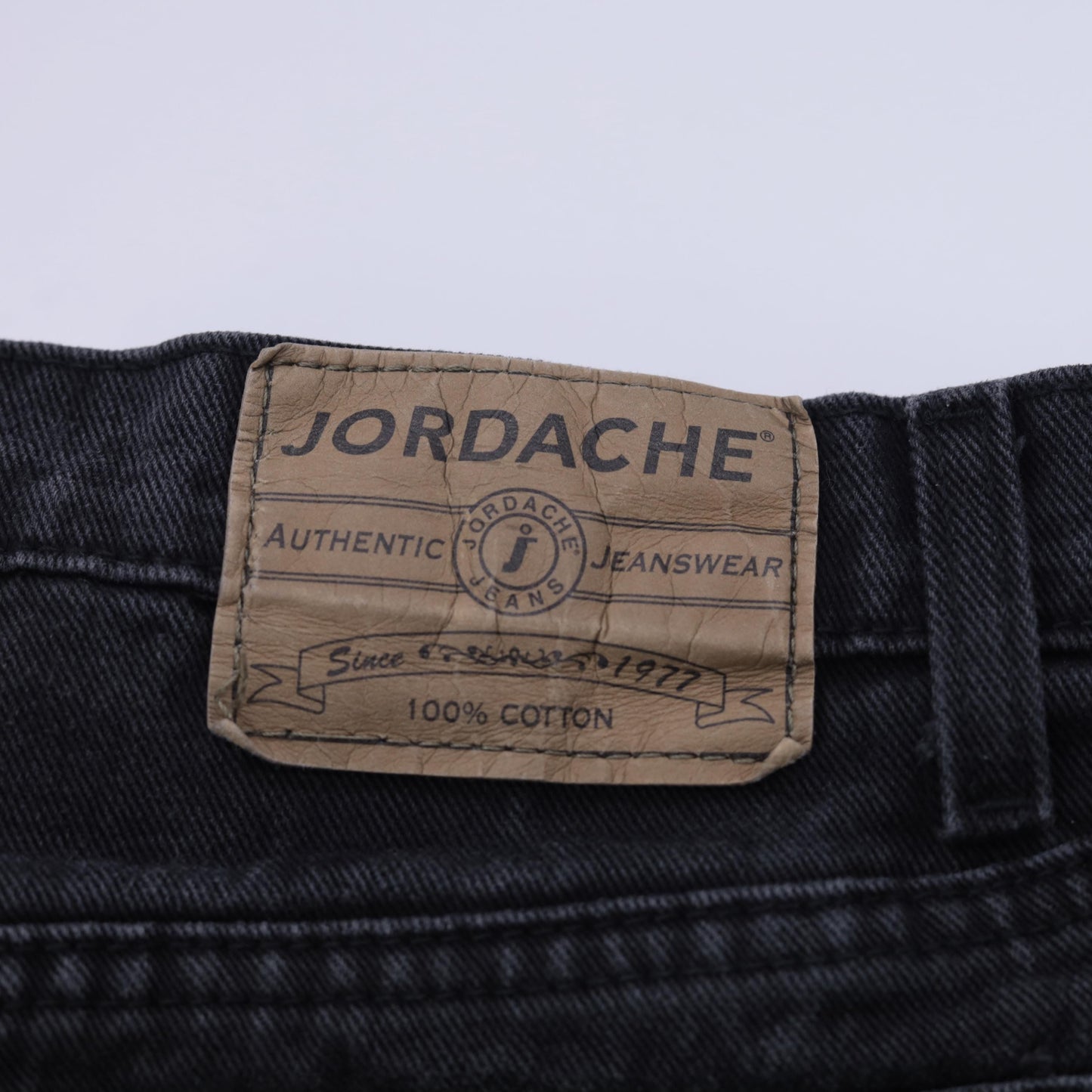 90s Jordache Black Denim Shorts High Rise Exposed Button Fly Small