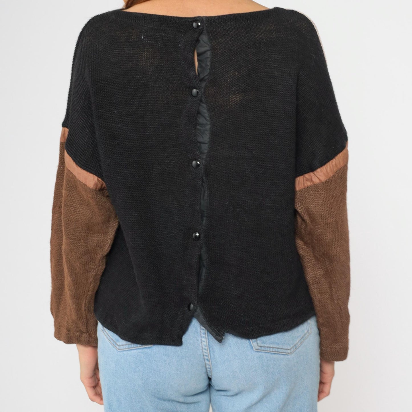 80s JC de Castelbajac Iceberg Italian Designer Knit Sweater Button Back Medium