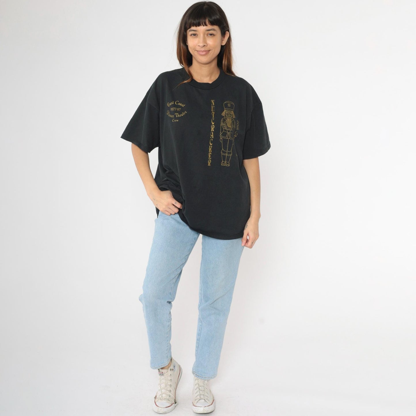 90s Nutcracker East Coast Dance Theatre Crew Graphic Tee Black Extra Large