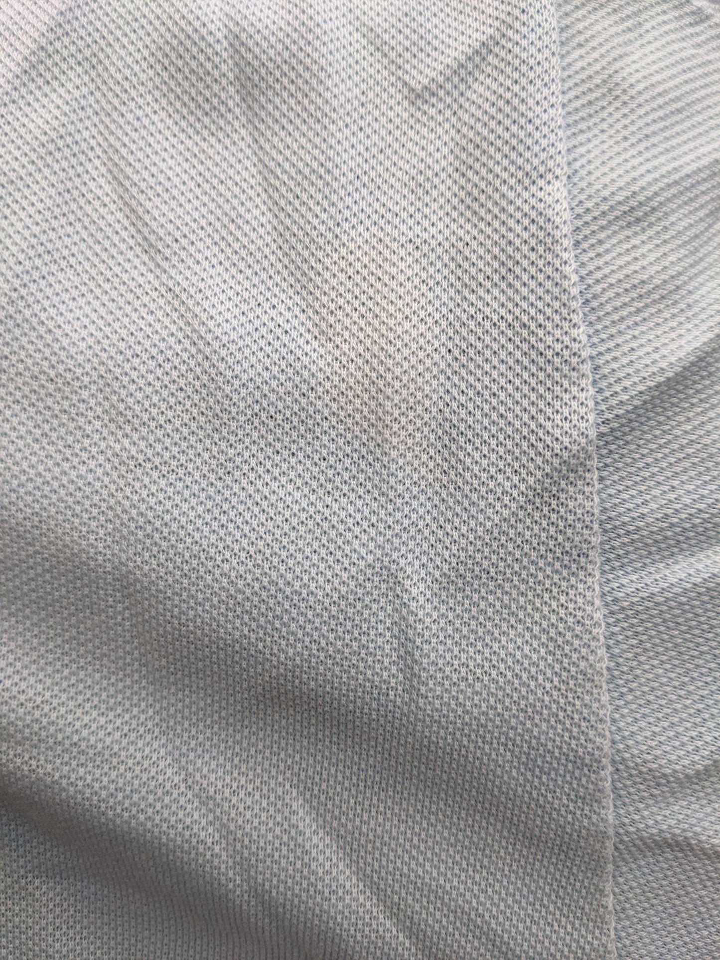 80s Munsingwear Polo Shirt Baby Blue Half-Button Cotton Medium