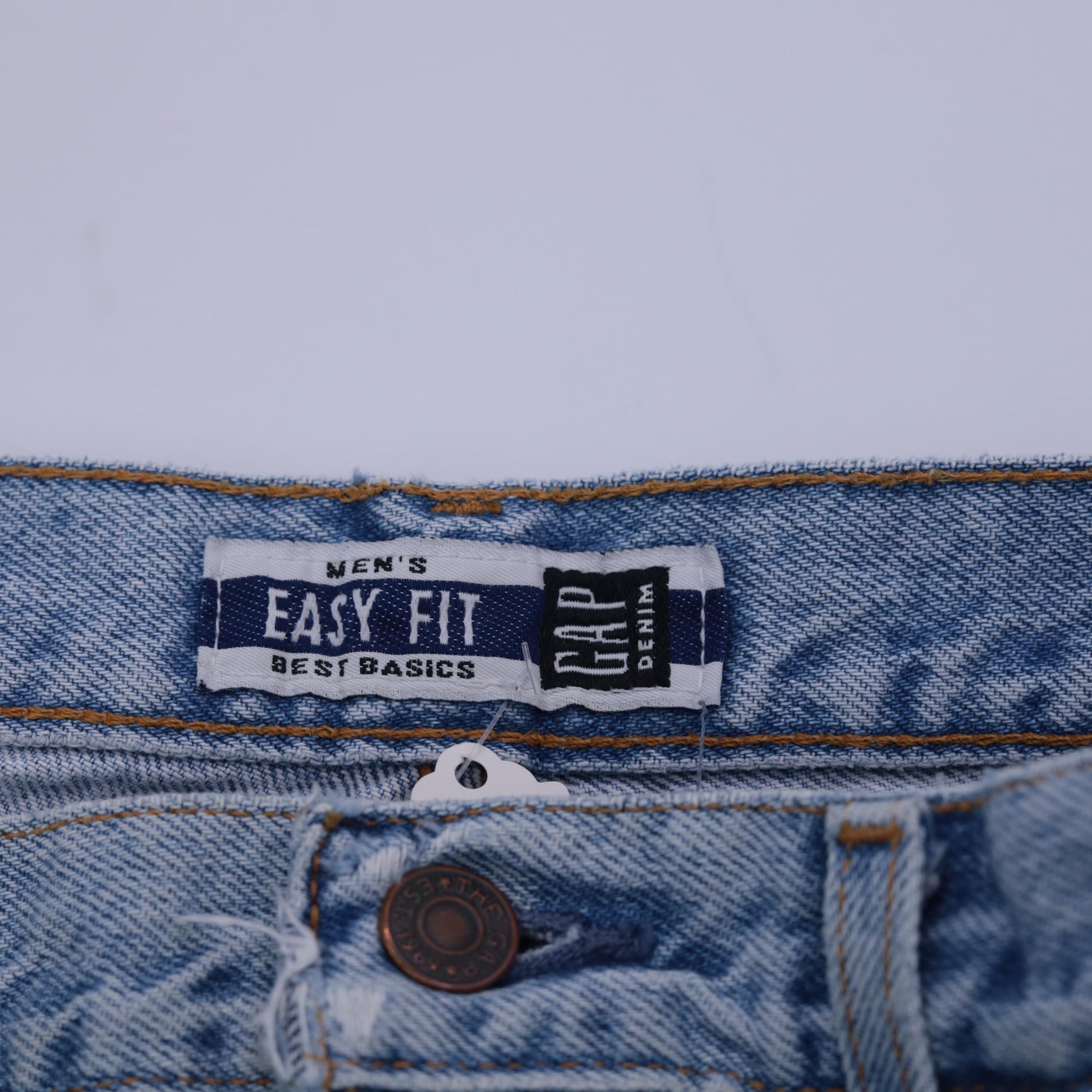 90s Gap Easy Fit High Rise Straight Leg Jeans Blue Denim 36x32