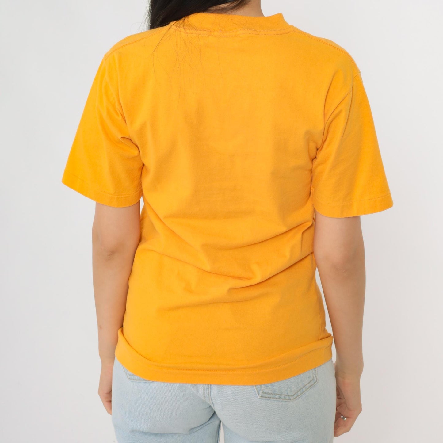 90s Belize Sunglasses Graphic T-Shirt Yellow Cotton Crewneck Extra Small