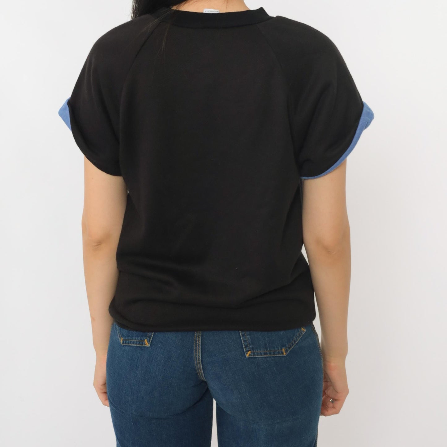 80s Anza Valley California Apple Graphic T-Shirt Black Cuffed Sleeve Small