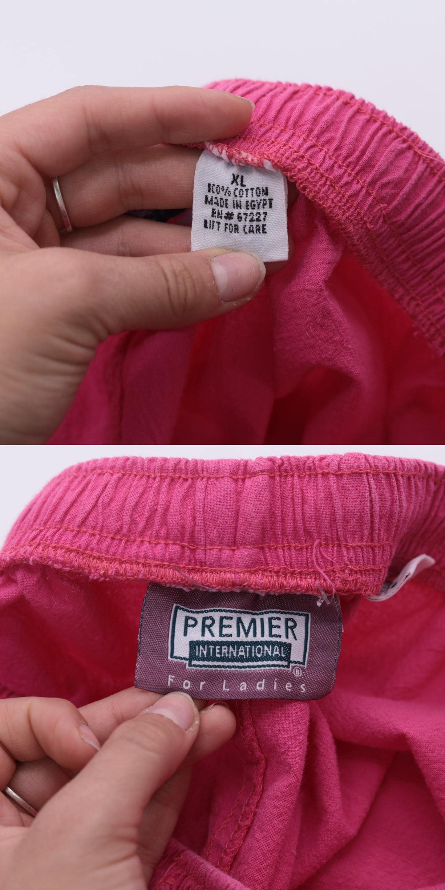90s Bright Pink Elastic Waist Shorts Cotton High Rise Medium Large
