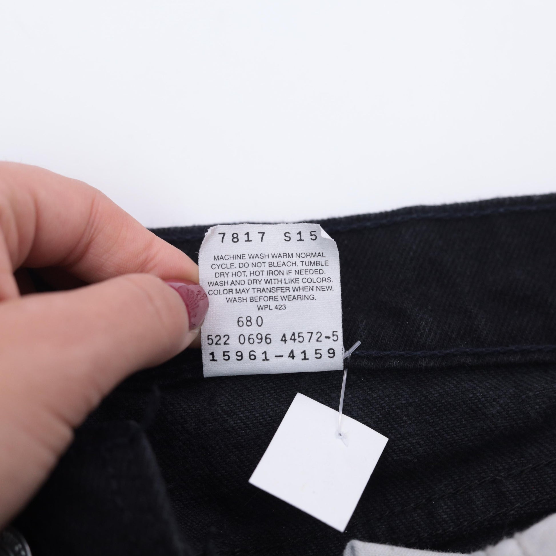 90s Levi's 961 Black Denim High-Waist Straight Leg Jeans Medium 8