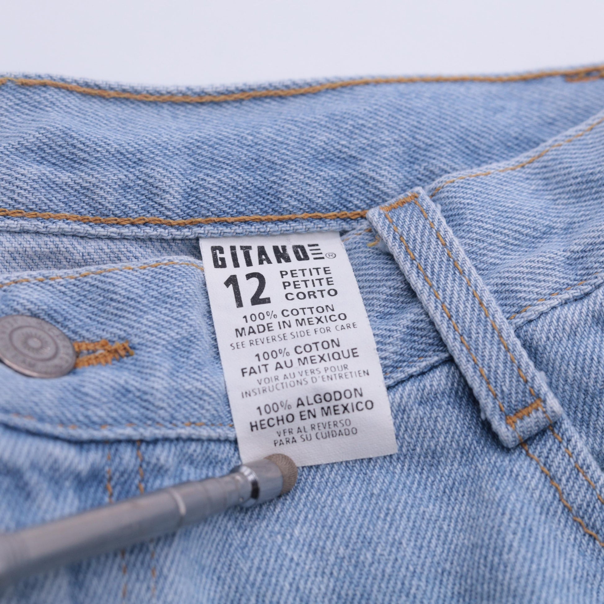 90s Gitano Mom Jeans Blue High Waisted Tapered Denim Medium