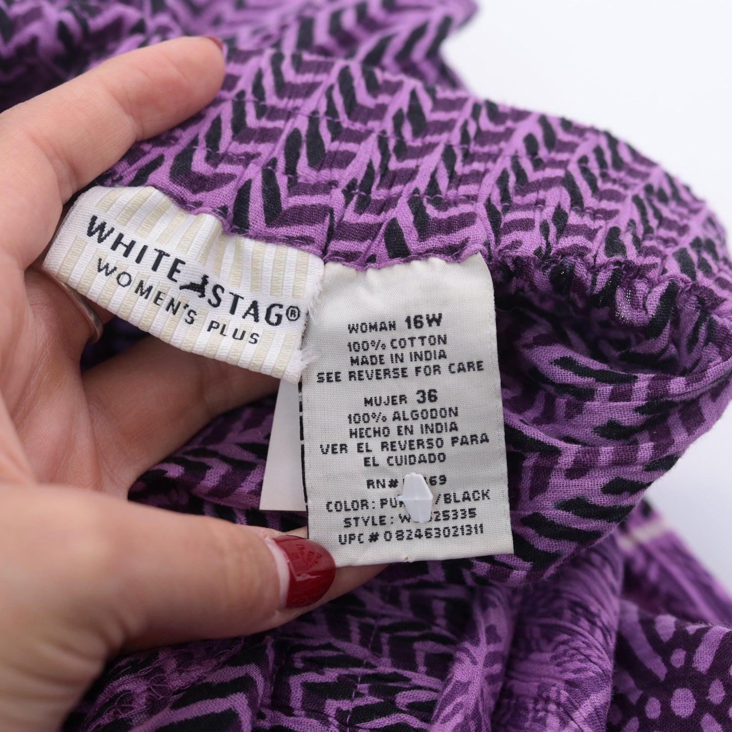 90s Purple Geometric Broomstick Maxi Skirt High Waist Drawstring Plus Size XXL