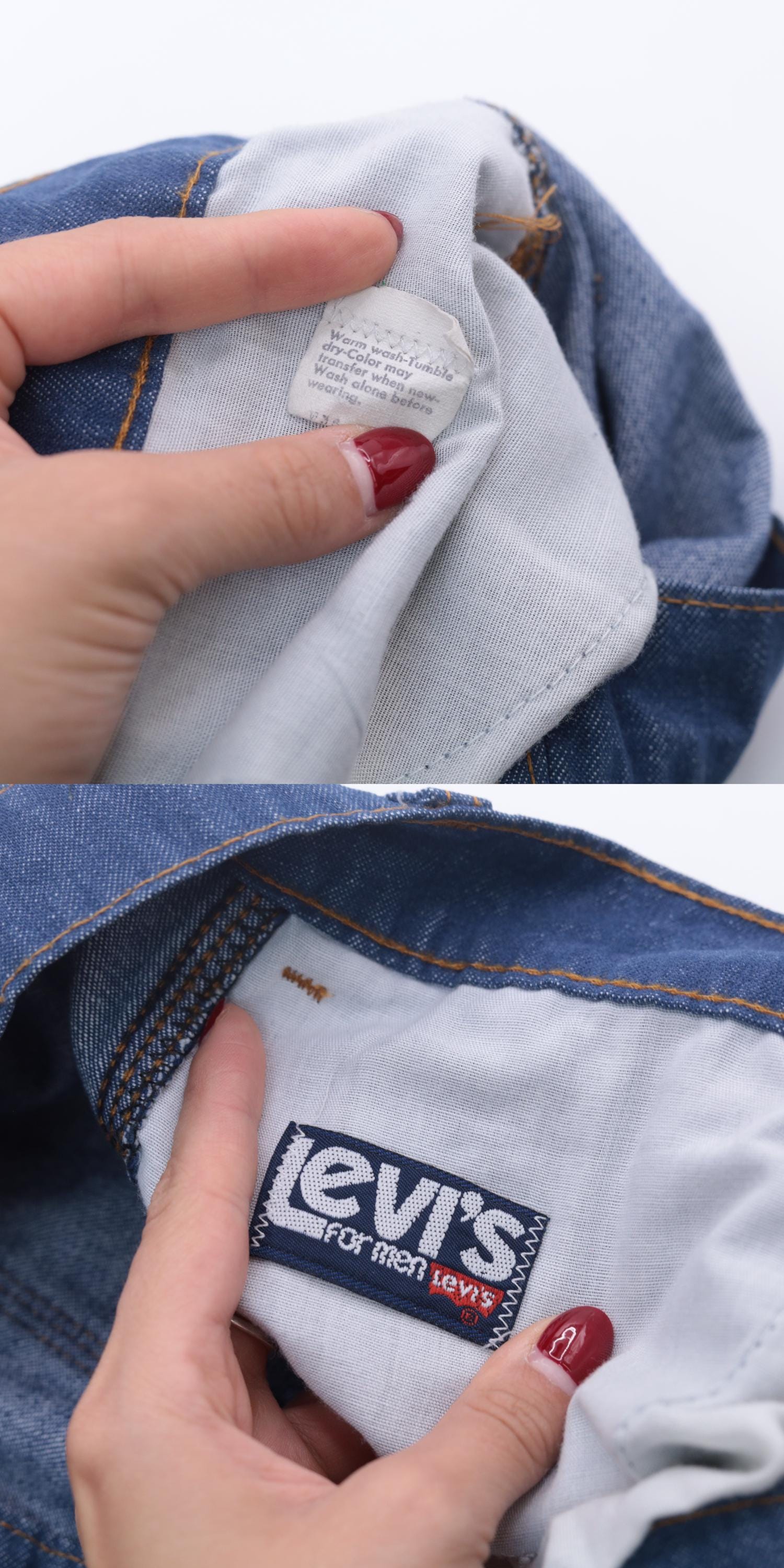 80s Levi's Orange Tab Straight Leg Jeans Western Embroidered Pocket Men's 35