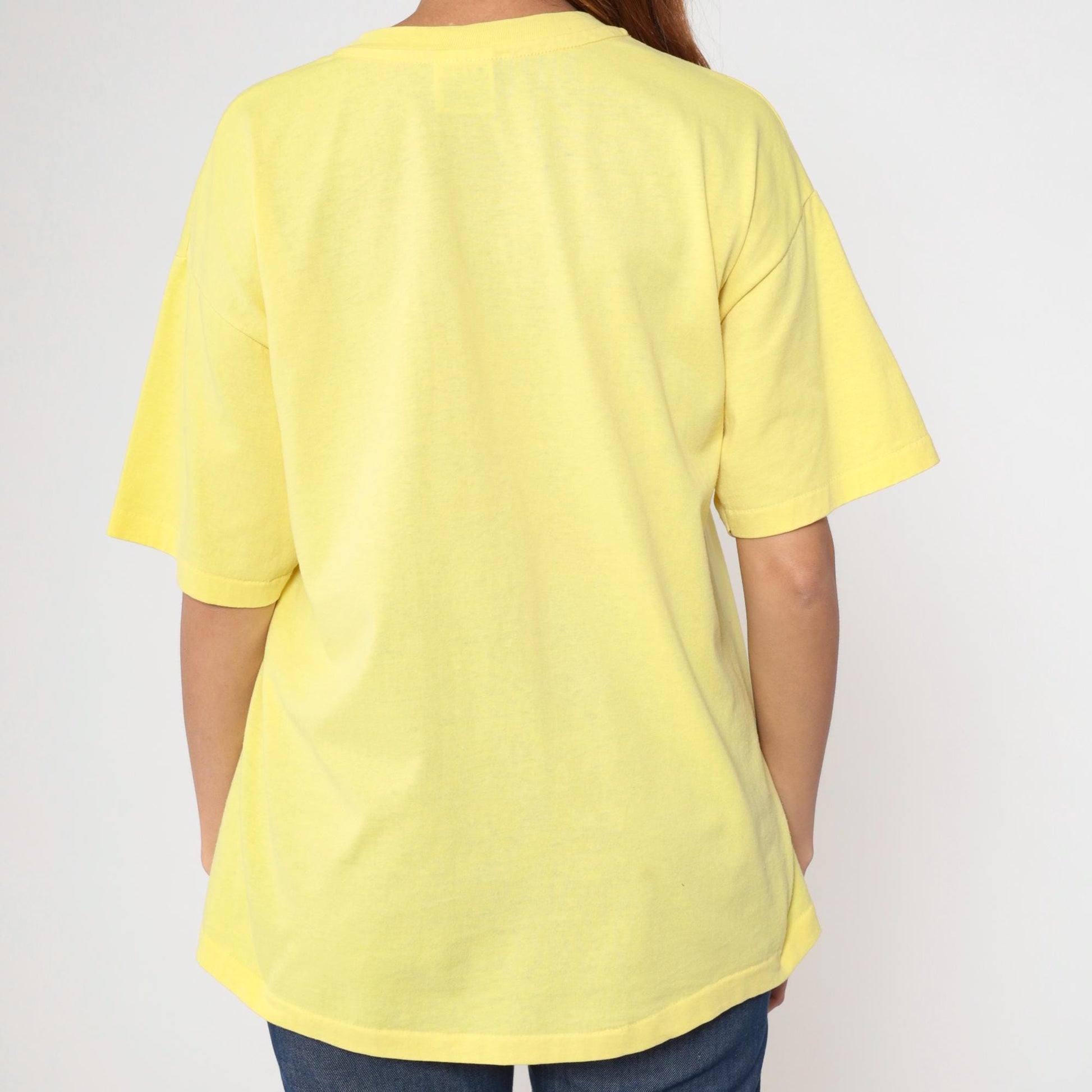 90s National Two-Cylinder Tractor Expo Yellow Graphic Tee Large L