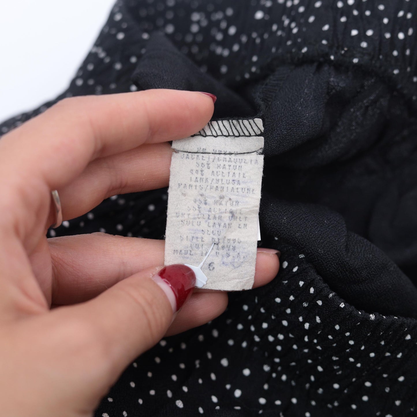 90s Black Polka Dot High-Waist Shorts Elastic Waist Extra Small XS