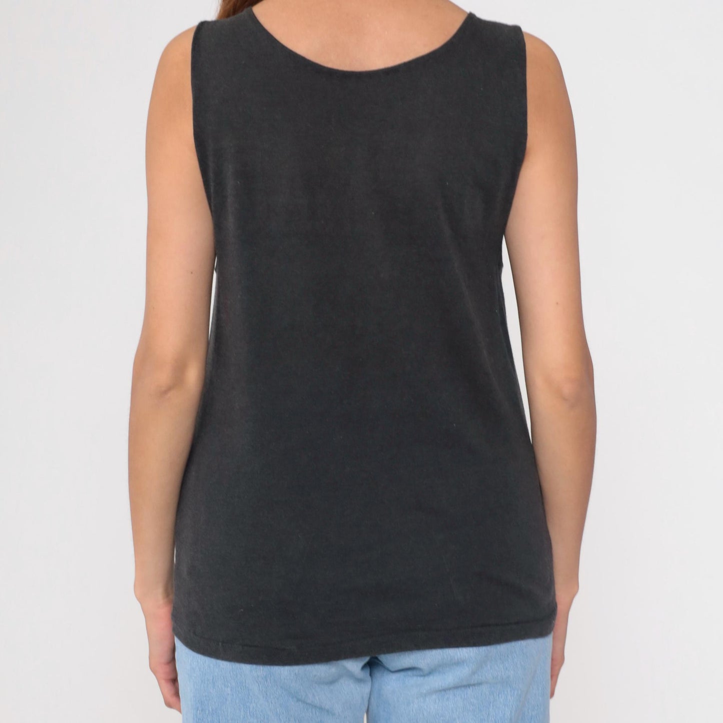 90s Hollywood Ballet Tank Top Black Graphic Sleeveless Small S