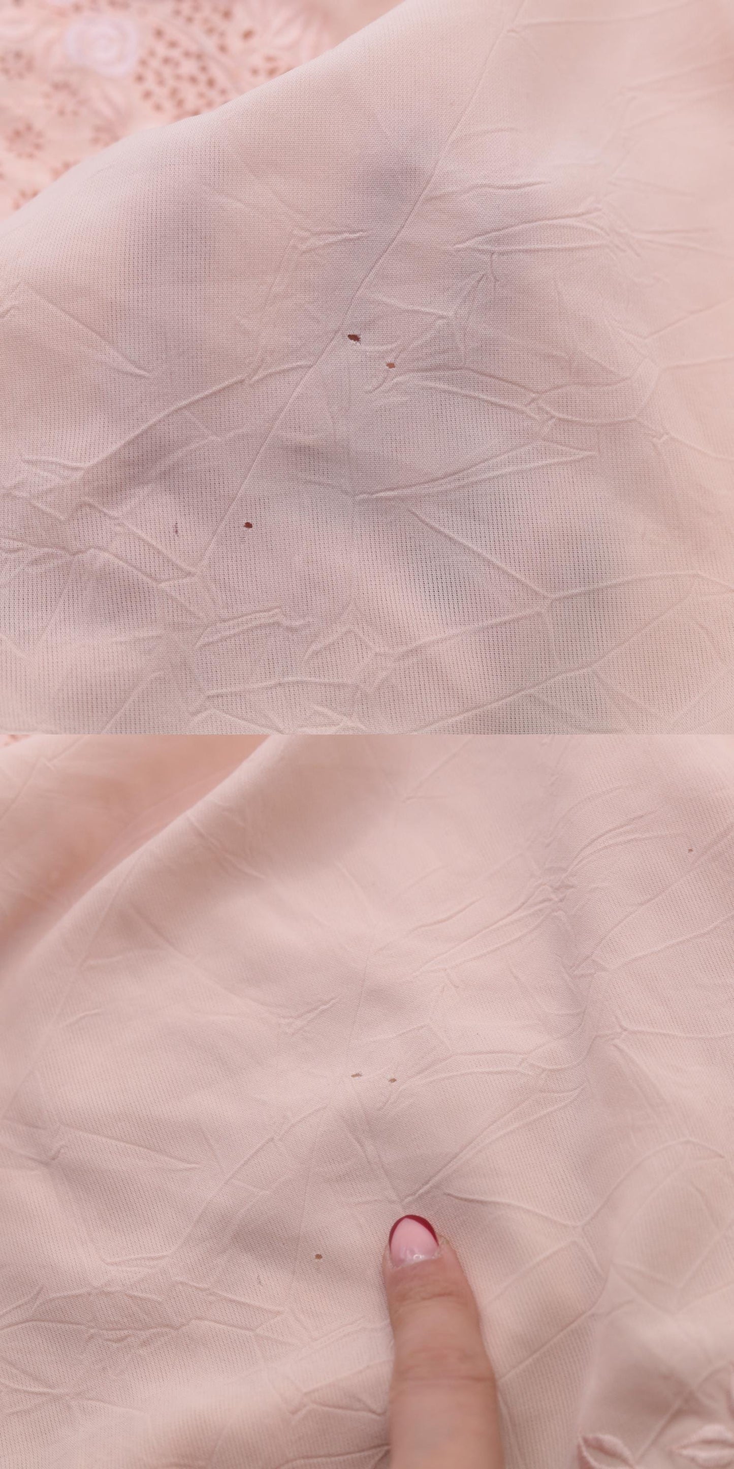 80s Baby Pink Floral Embroidered Cutout Blouse Small S
