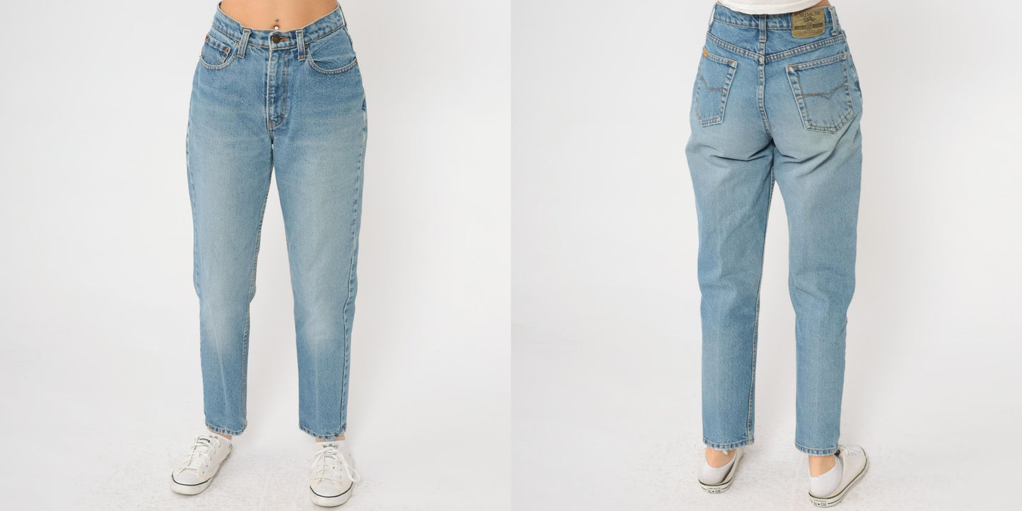 90s Jordache Light Blue High Waisted Mom Jeans Straight Leg Small