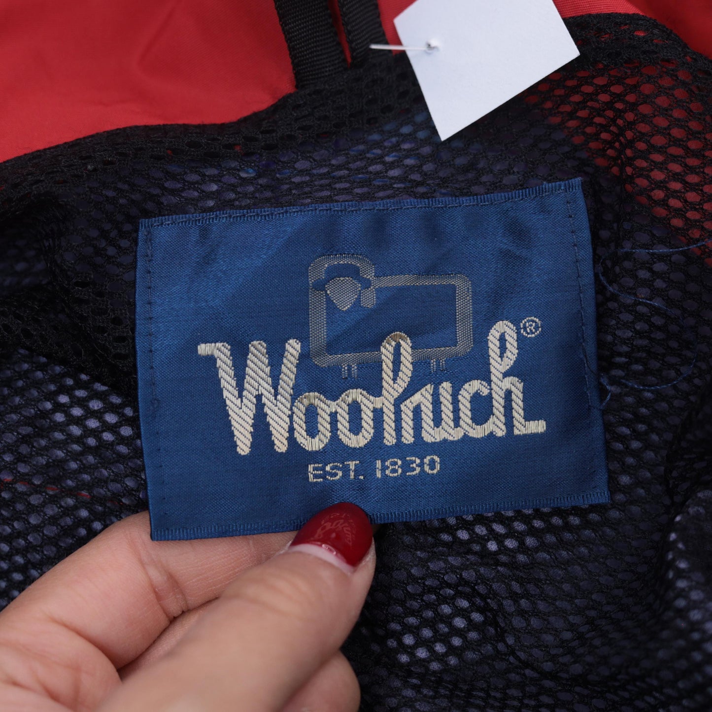 90s Woolrich Colorblock Windbreaker Purple Blue Hooded Jacket Extra Large XL