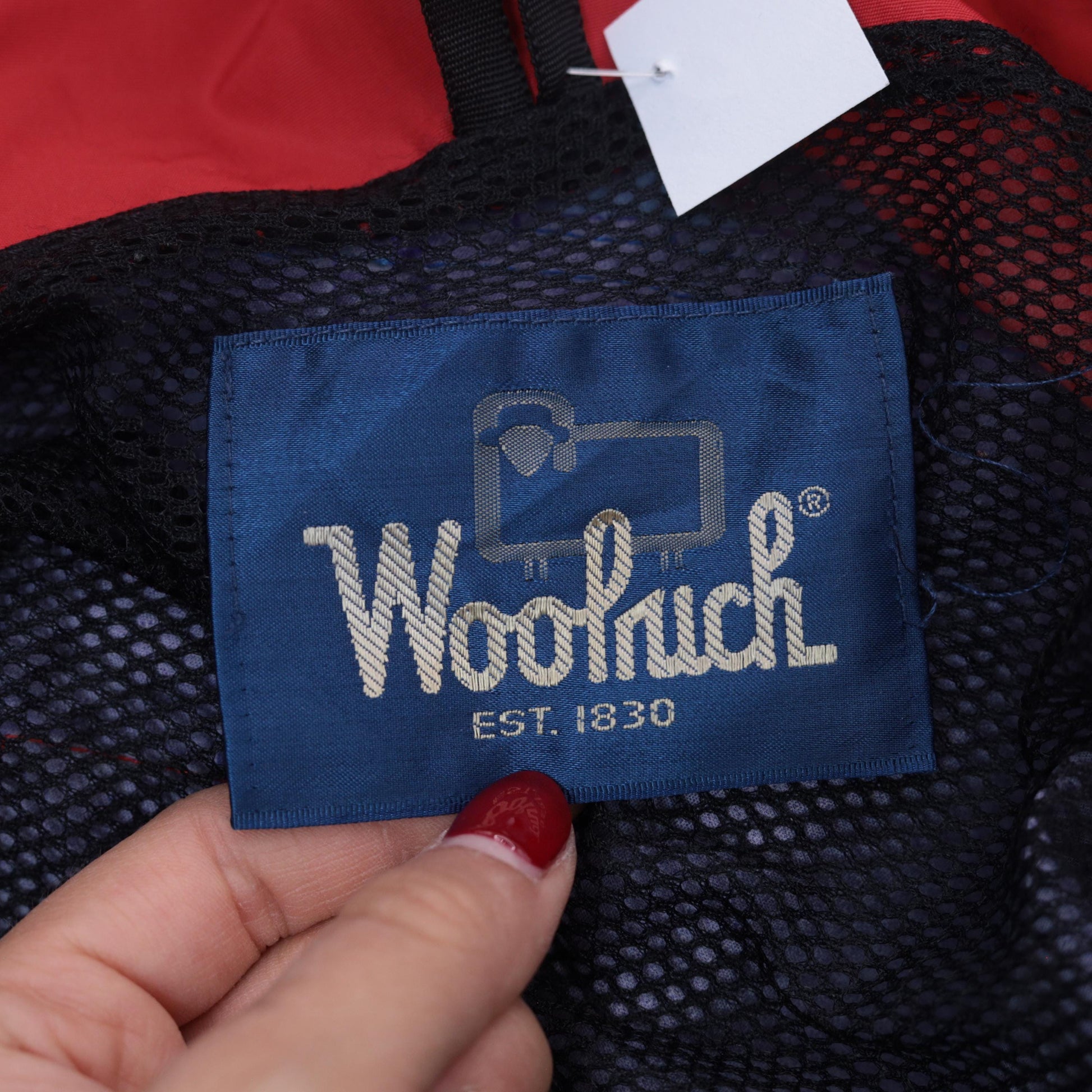 90s Woolrich Colorblock Windbreaker Purple Blue Hooded Jacket Extra Large XL