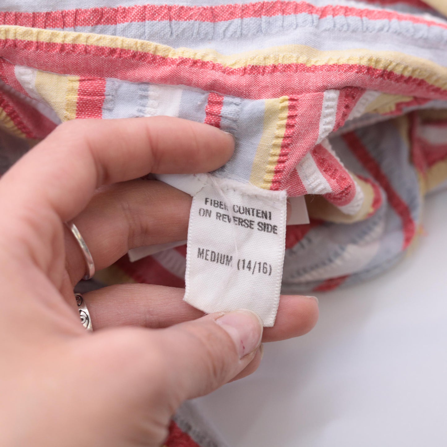 70s Go-Ins Rainbow Stripe A-Line Zip Front Dress Cotton Medium